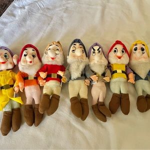 Vintage Toys 1960,s  Gund Gunderful Creation Snow White & 7 Dwarf Cloth Dolls